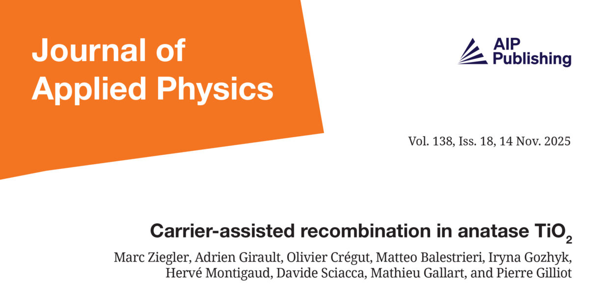 “Cover image” du dernier n° de Journal of Physics